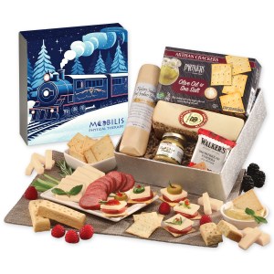 Snack Lover's Gift Box with Holiday Train Sleeve 1 Snack Lover's Gift Box with Holiday Train Sleeve 1