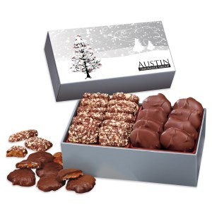 Cardinals in Tree Sleeve Gift Box w/Toffee & Pecan Clusters 1 Cardinals in Tree Sleeve Gift Box w/Toffee & Pecan Clusters 1