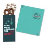 One Color Foil-Stamped Stock Holiday Sentiment Sweeter Cards with Chocolate Dipped Pretzels 2 One Color Foil-Stamped Stock Holiday Sentiment Sweeter Cards with Chocolate Dipped Pretzels 2