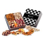 Black Plaid Gift Box w/Gourmet Treats 1 Black Plaid Gift Box w/Gourmet Treats 1