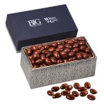 Navy & Silver Gift Box w/Chocolate Covered Almonds 1 Navy & Silver Gift Box w/Chocolate Covered Almonds 1