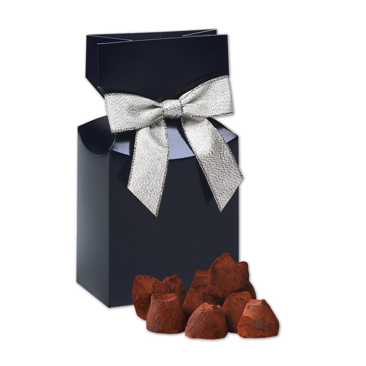 Navy Blue Gift Box w/Cocoa Dusted Truffles 1