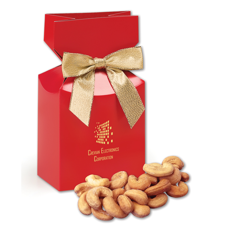 Red Gift Box w/Extra Fancy Cashews 1