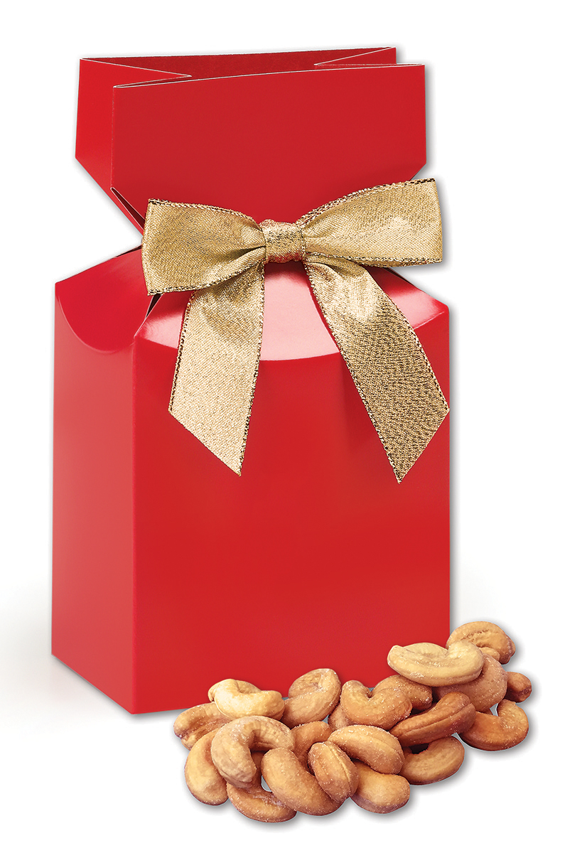 Red Gift Box w/Extra Fancy Cashews 1