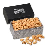 Black & Silver Gift Box w/Fancy Cashews 1 Black & Silver Gift Box w/Fancy Cashews 1
