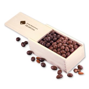 Wooden Collector%27s Box w/Milk & Dark Chocolate Covered Almonds 1 Wooden Collector%27s Box w/Milk & Dark Chocolate Covered Almonds 1