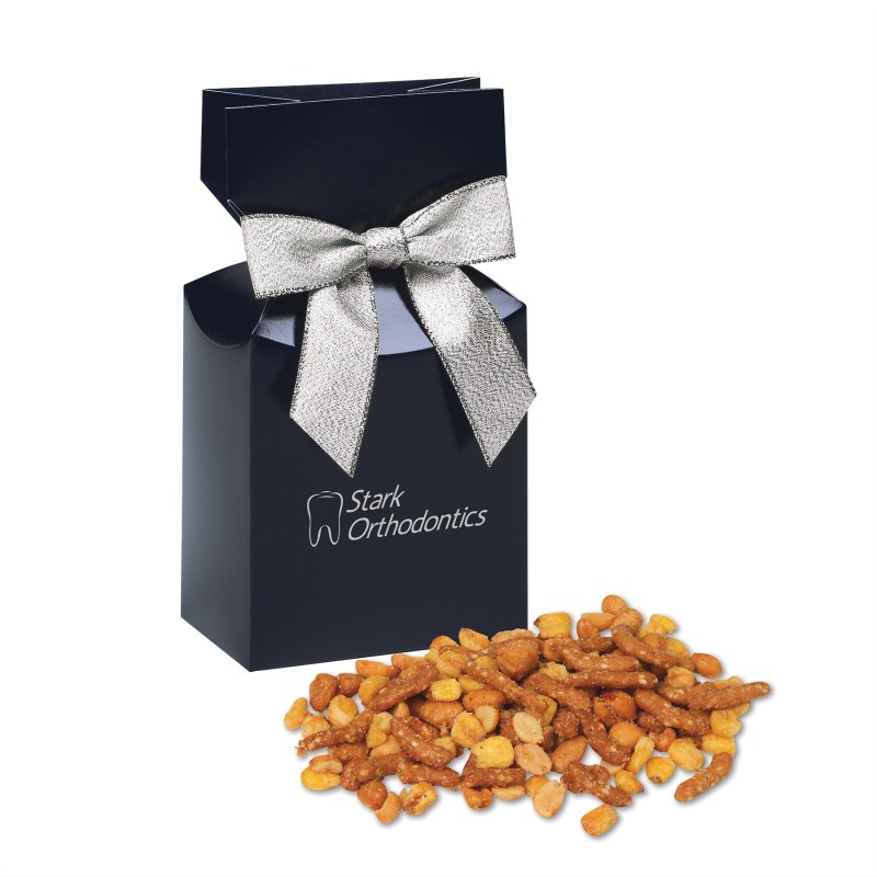 Navy Blue Premium Delights Gift Box w/Sweet & Salty Mix 1 Navy Blue Premium Delights Gift Box w/Sweet & Salty Mix 1