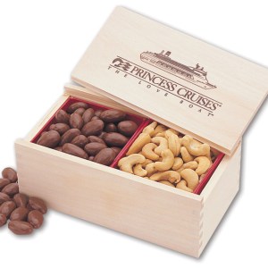 Wooden Collector%27s Box w/Chocolate Almonds & Cashews 1 Wooden Collector%27s Box w/Chocolate Almonds & Cashews 1