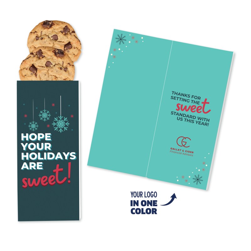 One Color Foil-Stamped Stock Holiday Sentiment Sweeter Cards with Chocolate Chip Cookies 1 One Color Foil-Stamped Stock Holiday Sentiment Sweeter Cards with Chocolate Chip Cookies 1