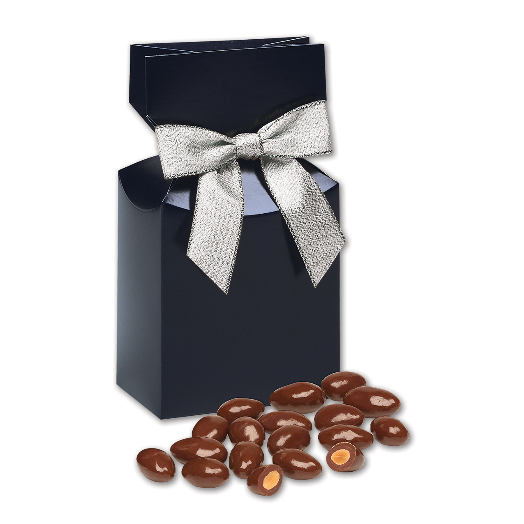 Navy Gift Box w/Chocolate Covered Almonds 1