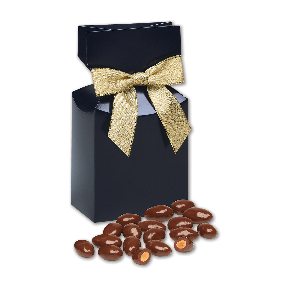 Navy Gift Box w/Chocolate Covered Almonds 1