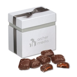 Elegant Treats Gift Box w/Chocolate Sea Salt Caramels 1 Elegant Treats Gift Box w/Chocolate Sea Salt Caramels 1