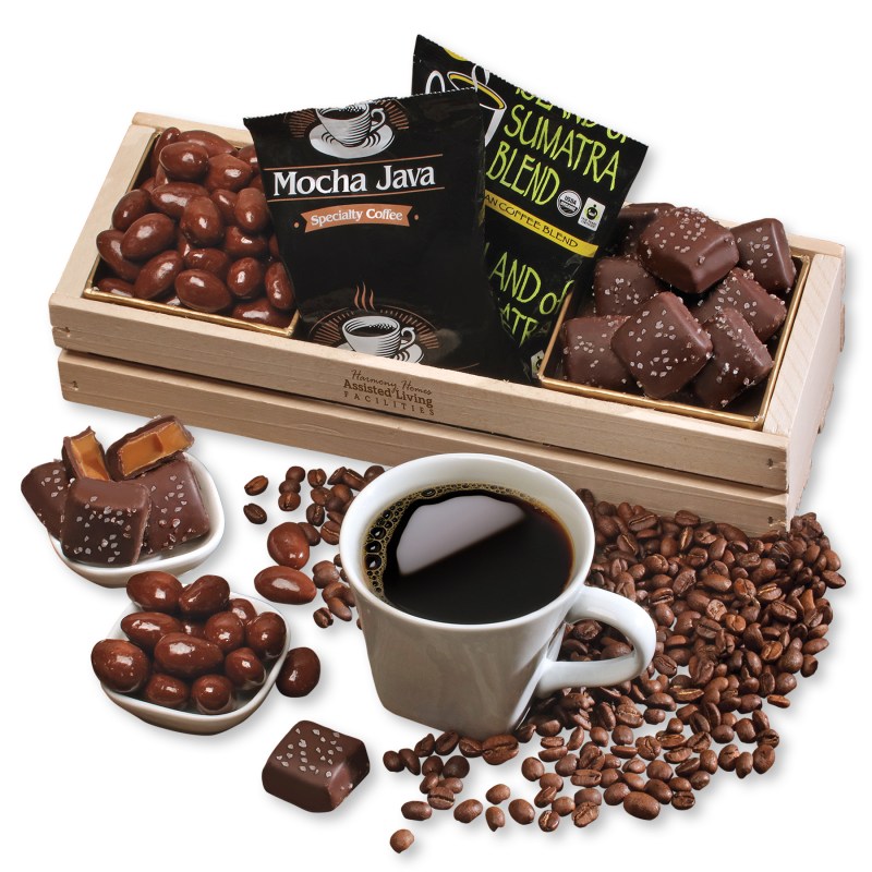 Wooden Crate w/Chocolate & Coffee 1 Wooden Crate w/Chocolate & Coffee 1
