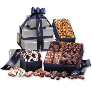 Silver & Navy Tower of Sweets 1 Silver & Navy Tower of Sweets 1