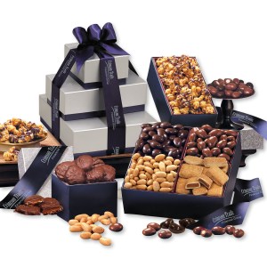 Sumptuous Chocolate Tower w/Chocolate Almonds 1 Sumptuous Chocolate Tower w/Chocolate Almonds 1