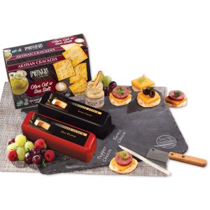 Genuine Slate Serving Plate with Shelf Stable Wisconsin Cheese 1 Genuine Slate Serving Plate with Shelf Stable Wisconsin Cheese 1