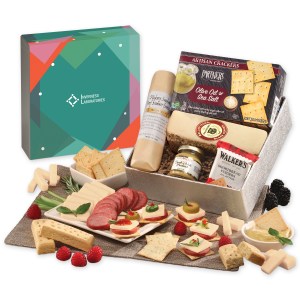 Snack Lover's Gift Box with Green Geometric Sleeve 1 Snack Lover's Gift Box with Green Geometric Sleeve 1
