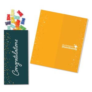 One Color Foil-Stamped Stock Congratulations Sweeter Cards with Albanese® Gummi Bears 1 One Color Foil-Stamped Stock Congratulations Sweeter Cards with Albanese® Gummi Bears 1