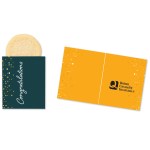 One Color Foil-Stamped Stock Congratulations Mini Sweeter Card with Single Sugar Cookie 1 One Color Foil-Stamped Stock Congratulations Mini Sweeter Card with Single Sugar Cookie 1