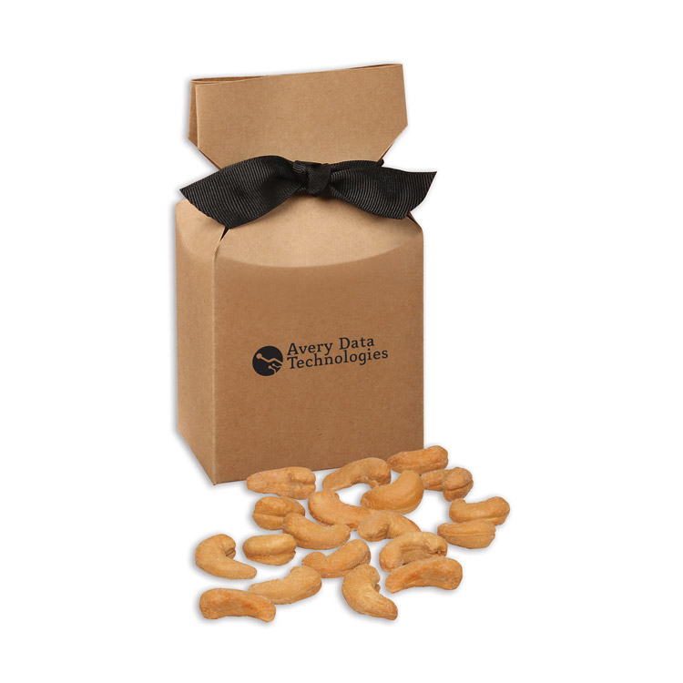 Kraft Gift Box w/Extra Fancy Cashews 1 Kraft Gift Box w/Extra Fancy Cashews 1