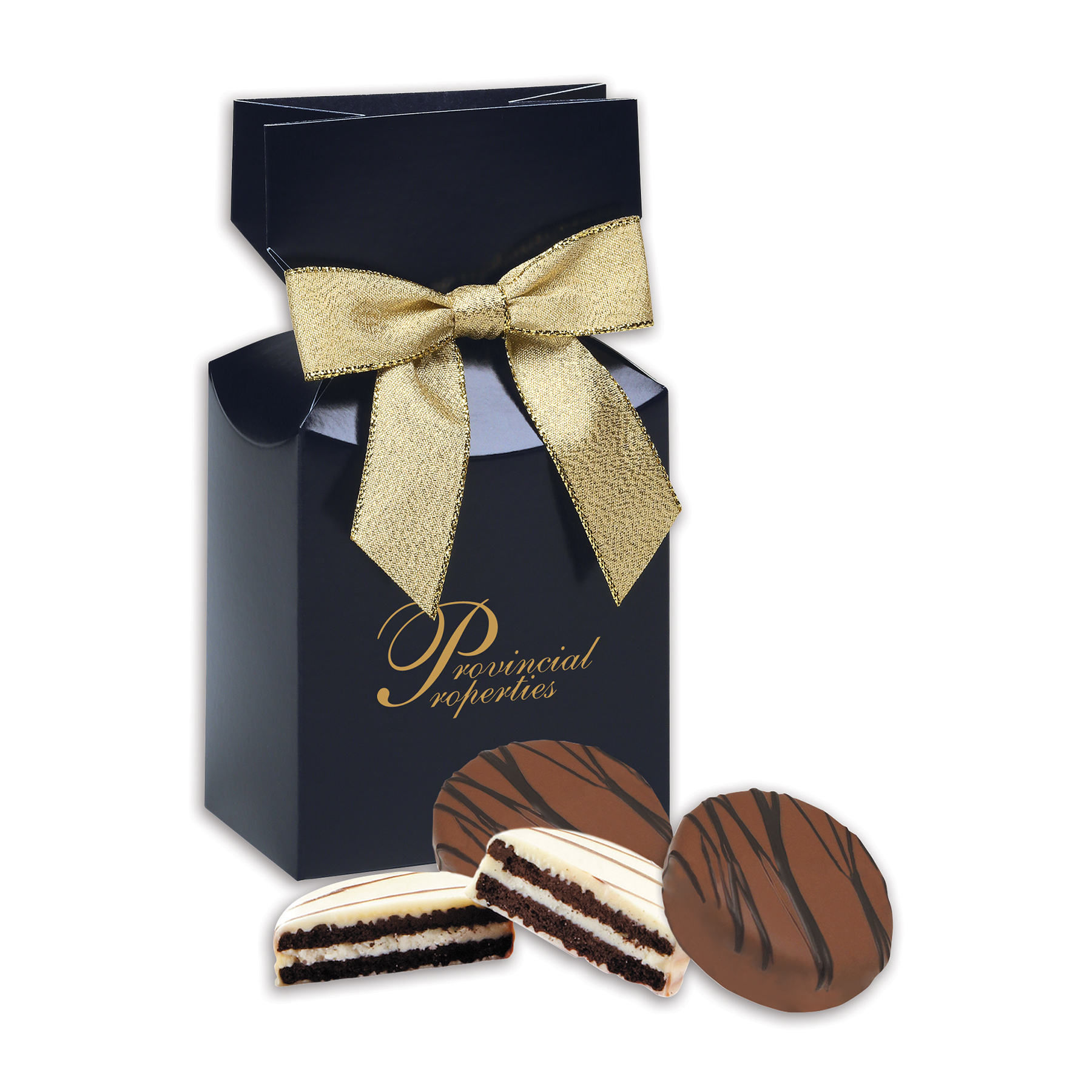 Navy Blue Gift Box w/Chocolate Covered Oreo® Cookies 1