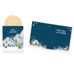 One Color Foil-Stamped Stock Holiday Sentiment Mini Sweeter Card with Single Sugar Cookie 2 One Color Foil-Stamped Stock Holiday Sentiment Mini Sweeter Card with Single Sugar Cookie 2