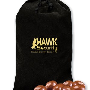 Black Velour Gift Bag w/Chocolate Covered Almonds 1 Black Velour Gift Bag w/Chocolate Covered Almonds 1