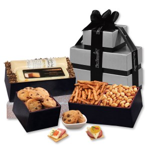 Silver & Black Sweet & Savory Delights Tower 1 Silver & Black Sweet & Savory Delights Tower 1