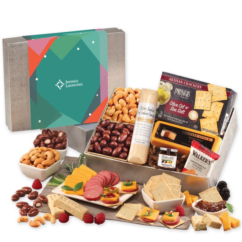 Snacking Smorgasbord with Green Geometric Sleeve 1 Snacking Smorgasbord with Green Geometric Sleeve 1