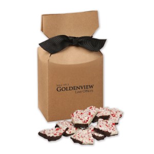 Kraft Gift Box w/Peppermint Bark 1 Kraft Gift Box w/Peppermint Bark 1