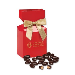 Red Premium Delights Gift Box w/Dark Chocolate Covered Almonds 1 Red Premium Delights Gift Box w/Dark Chocolate Covered Almonds 1