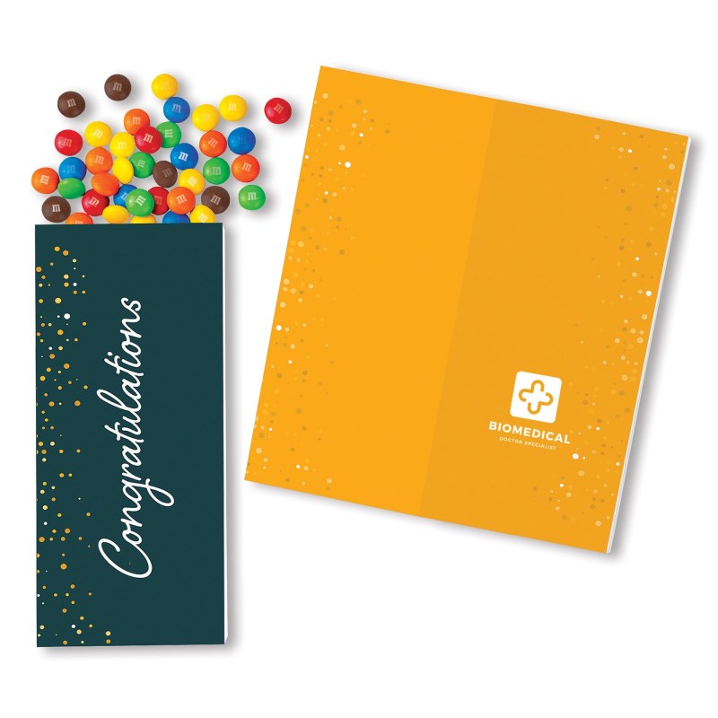 One Color Foil-Stamped Stock Congratulations Sweeter Cards with Candy Coated Chocolate Bitz 1 One Color Foil-Stamped Stock Congratulations Sweeter Cards with Candy Coated Chocolate Bitz 1