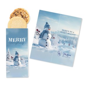One Color Foil-Stamped Stock Snowman Sweeter Cards with Homestyle Cookie Duo 1 One Color Foil-Stamped Stock Snowman Sweeter Cards with Homestyle Cookie Duo 1