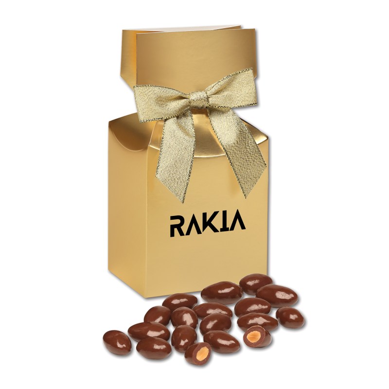 Gold Gift Box w/Chocolate Covered Almonds 1 Gold Gift Box w/Chocolate Covered Almonds 1