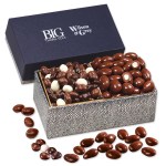 Chocolate Almonds & Triple Treat Cranberries in Navy & Silver Gift Box 1 Chocolate Almonds & Triple Treat Cranberries in Navy & Silver Gift Box 1
