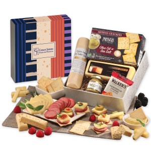 Shelf Stable Snack Lover's Gift Box with Stripes & Splatter Sleeve 1 Shelf Stable Snack Lover's Gift Box with Stripes & Splatter Sleeve 1