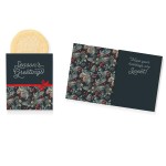 One Color Foil-Stamped Stock Pine Boughs & Berries Design Mini Sweeter Card with Single Sugar Cookie 2 One Color Foil-Stamped Stock Pine Boughs & Berries Design Mini Sweeter Card with Single Sugar Cookie 2