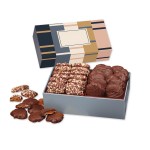 Toffee & Pecan Clusters in Gift Box with Squares & Lines Sleeve 2 Toffee & Pecan Clusters in Gift Box with Squares & Lines Sleeve 2