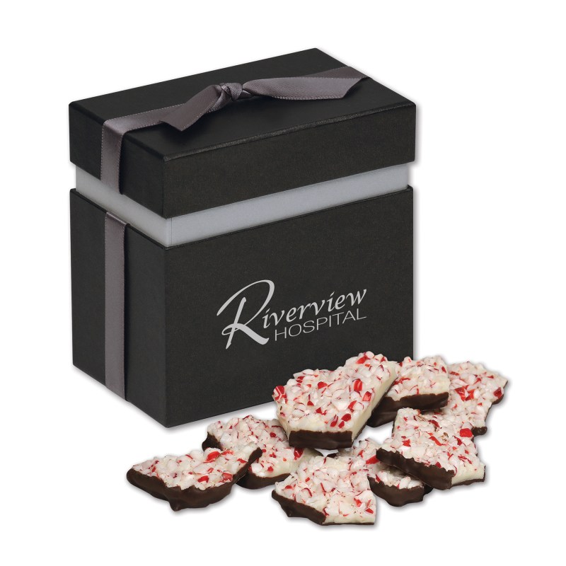 Peppermint Bark in Elegant Treats Gift Box 1 Peppermint Bark in Elegant Treats Gift Box 1