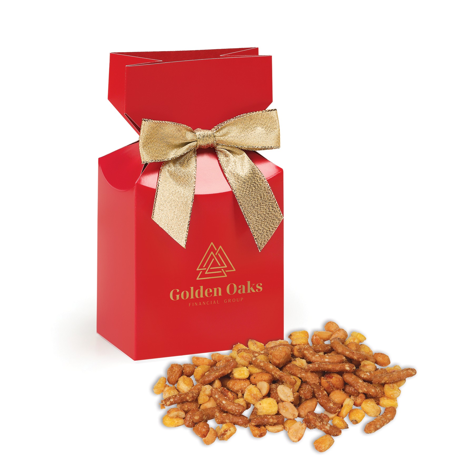 Red Premium Delights Gift Box w/Sweet & Salty Mix 1