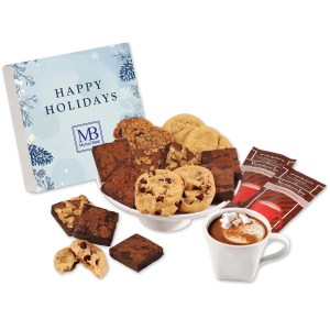 Gourmet Cookie & Brownie Gift Box with Happy Holidays Sleeve 1 Gourmet Cookie & Brownie Gift Box with Happy Holidays Sleeve 1