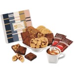 Gourmet Cookie & Brownie Gift Box with Squares & Lines Sleeve 1 Gourmet Cookie & Brownie Gift Box with Squares & Lines Sleeve 1