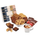 Gourmet Cookie & Brownie Gift Box with Squares & Lines Sleeve 2 Gourmet Cookie & Brownie Gift Box with Squares & Lines Sleeve 2