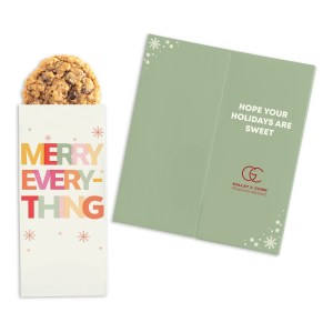One Color Foil-Stamped Stock Holiday Sentiment Sweeter Cards with Oatmeal Raisin Cookies 1 One Color Foil-Stamped Stock Holiday Sentiment Sweeter Cards with Oatmeal Raisin Cookies 1