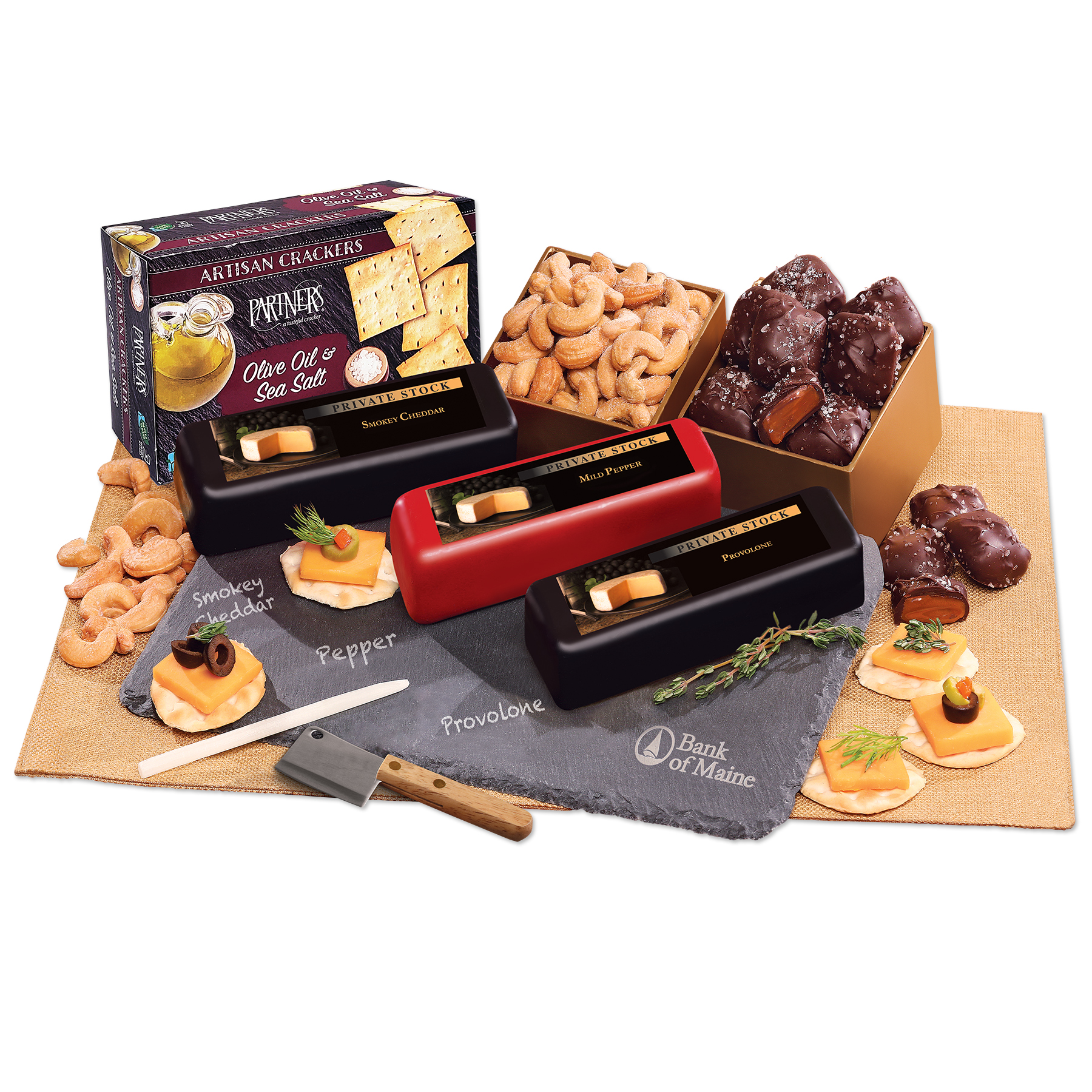 Genuine Slate Shelf-Stable Cheese Plate w/Party Favorites 1 Genuine Slate Shelf-Stable Cheese Plate w/Party Favorites 1