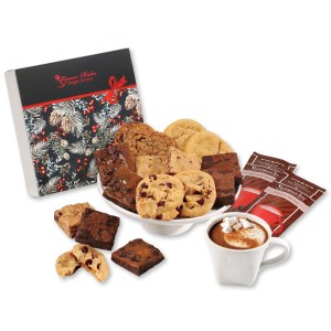 Pine Boughs & Berries Gift Box w/Gourmet Cookie & Brownie 1 Pine Boughs & Berries Gift Box w/Gourmet Cookie & Brownie 1