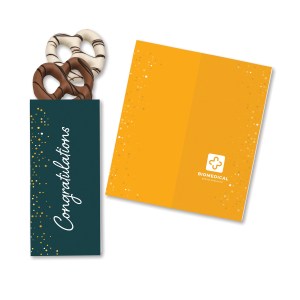 One Color Foil-Stamped Stock Congratulations Sweeter Cards with Chocolate Dipped Pretzels 1 One Color Foil-Stamped Stock Congratulations Sweeter Cards with Chocolate Dipped Pretzels 1