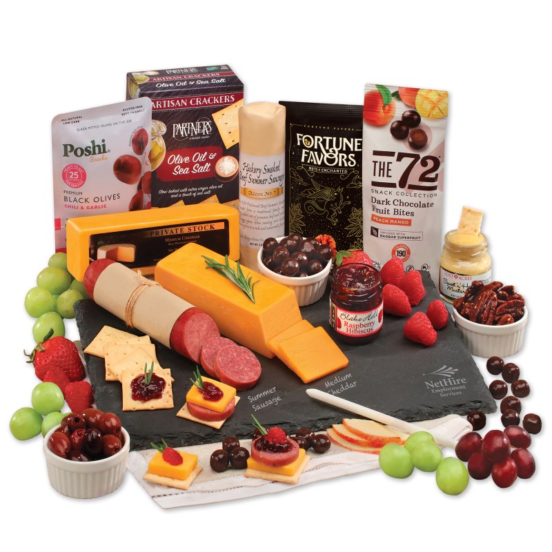 Genuine Slate Serving Plate with Charcuterie Favorites 1 Genuine Slate Serving Plate with Charcuterie Favorites 1