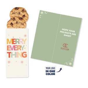 One Color Foil-Stamped Stock Holiday Sentiment Sweeter Cards with Chocolate Chip Cookies 1 One Color Foil-Stamped Stock Holiday Sentiment Sweeter Cards with Chocolate Chip Cookies 1