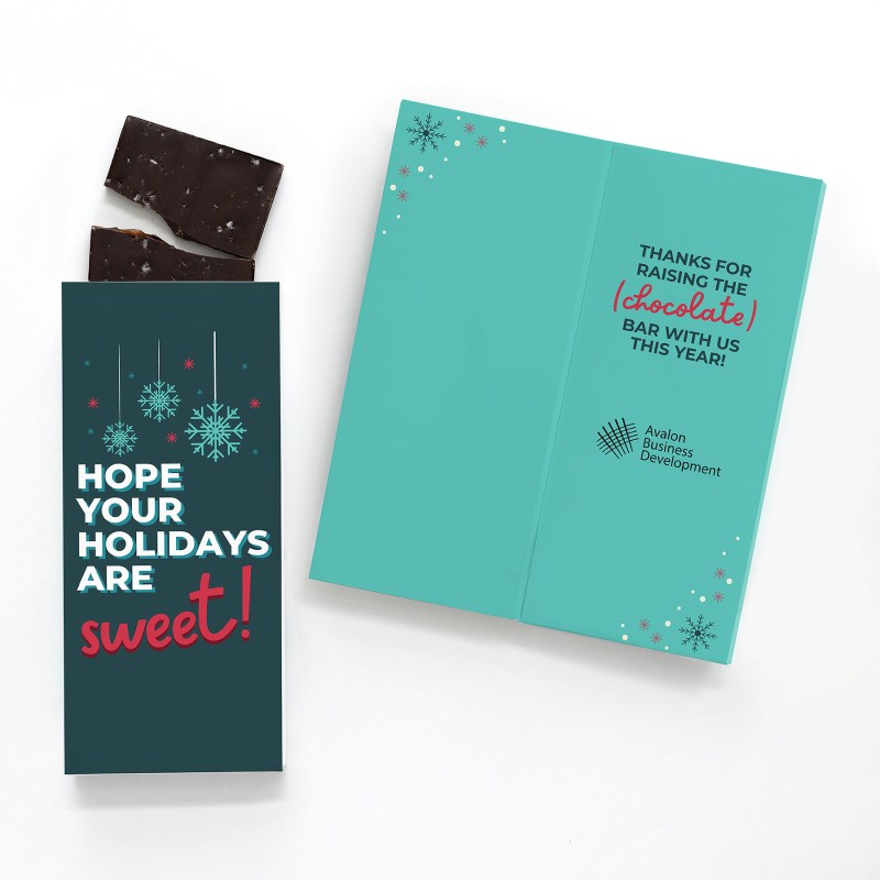 One Color Foil-Stamped Stock Holiday Sentiment Sweeter Cards with Sea Salt Caramel Chocolate Bar 1 One Color Foil-Stamped Stock Holiday Sentiment Sweeter Cards with Sea Salt Caramel Chocolate Bar 1